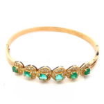 K14 エメラルド・ダイヤモンド ブレスレット