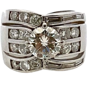 Pt･Pm900 ダイヤモンド リング 2.214・2.27ct