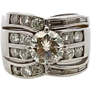 Pt･Pm900 ダイヤモンド リング 2.214・2.27ct