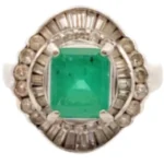 Pt･Pm900 エメラルド・ダイヤモンド リング E1.71・D1.04ct
