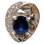 タサキ Pt･Pm900 サファイア・ダイヤモンド リング 1.94・0.37ct