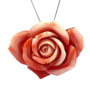 K18 サンゴ ブローチ