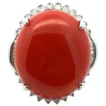 Pt･Pm900 サンゴ・ダイヤモンド 1.65ct