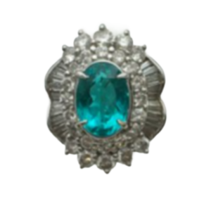 Pt900 パライバトルマリン・ダイヤモンド リング 1.81 ct D1 ct