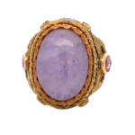 K18 翡翠みため・多色石 リング