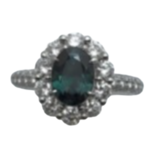 Pt･Pm900 ブラジル産アレキサンドライト・ダイヤモンド リング 1.13 ct D1.14 ct