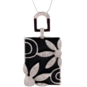 K18 ダイヤモンド・カルセドニー ネックレス/ペンダントトップ D1.12 ct