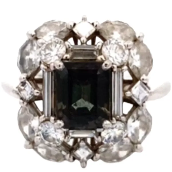 Pt･Pm900 アレキサンドライト・ダイヤモンド リング A1.37・D1.81ct