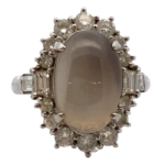 Pt･Pm900 シリマナイト・ダイヤモンド リング 7.419・D1.22ct