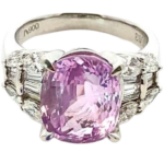 Pt・Pm900 ピンクサファイア・ダイヤモンドリング 7.06・D1.03ct