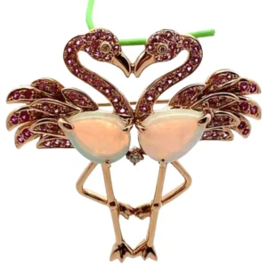 K18 オパール・多色石 OP3.52・S0.93・R0.18・D0.04ct