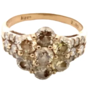 K18WG ダイヤモンド リング 2ct