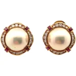 K18 マベパール・多色石 R0.57・D1.01ct