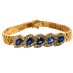 K18 サファイア・ダイヤモンド ブレスレット/バングル S6.65・D3.03ct