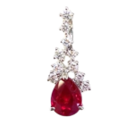 タサキ Pt･Pm900 ルビー・ダイヤ 2.00・0.26ct