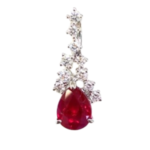 タサキ Pt･Pm900 ルビー・ダイヤ 2.00・0.26ct