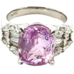 Pt･Pm900 ピンクサファイア・ダイヤモンドリング 7.06・D1.03ct