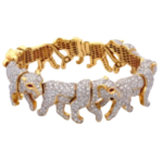 K18 ダイヤモンド・赤石 ブレスレット/バングル D8.09・R0.28 ct