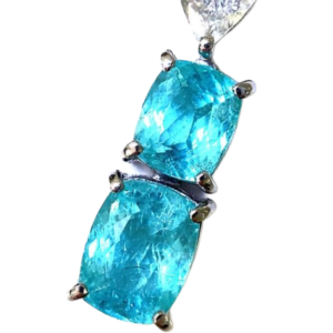 Pt･Pm900 パライバトルマリン・ダイヤモンド 1.61・D0.22ct