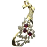 K18 ルビー・ダイヤモンド ブローチ 2.15・D2.87 ct