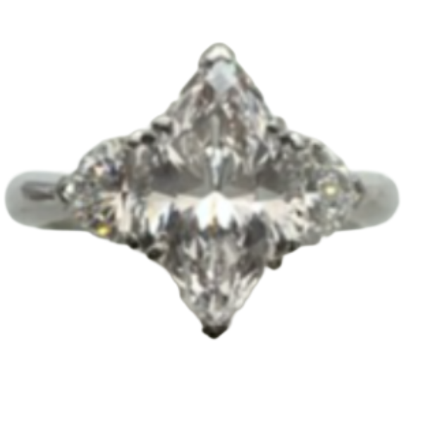 Pt900 ダイヤモンド リング 2.212 ct 1.06 ct