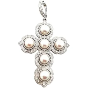 Pt･Pm900 パール・ダイヤモンド D0.737ct