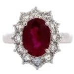 Pt･Pm900 ミャンマー産ルビー・ダイヤモンド リング 3.002 ct D1.49 ct