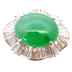 Pt･Pm900 翡翠・ダイヤモンド ネックレス/ペンダントトップ 9.96・D1.54ct