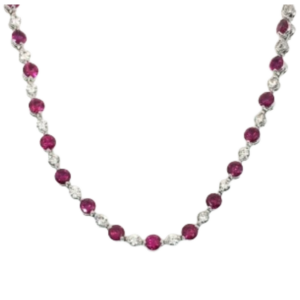 K18 ルビー・ダイヤモンド ネックレスペンダントトップ 7.21・D2.25 ct