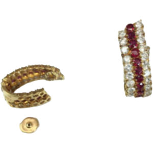 18K ルビー・ダイヤモンド ピアス/イヤリング R3.57・D5.29 ct