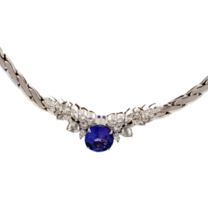 K18 タンザナイト・ダイヤモンド ネックレス/ペンダントトップ 6.25・D2.48ct