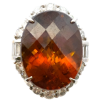 Pt･Pm900 スフェーン・ダイヤモンド リング 28.19・D1.83ct