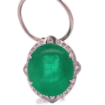 Pt・Pm900 コロンビア産エメラルド・ダイヤモンド ネックレス/ペンダントトップ 55.82 ct 1.04 ct