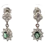 Pt･Pm850 アレキサンドライト・ダイヤモンドピアス 0.15・0.21・D0.24・D0.24ct