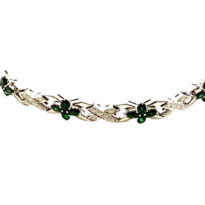 K18WG ガーネット・ダイヤモンド ネックレス/ペンダントトップ 13.04・D2.46ct