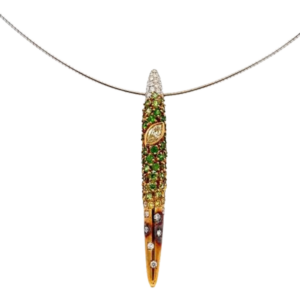 ミキモト K18 ガーネット・ダイヤ　 G2.62・D1.00・0.49ct