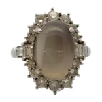 Pt･Pm900 シリマナイト・ダイヤモンド リング 7.419・D1.22ct