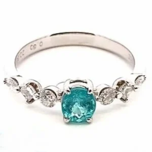 Pt･Pm900 パライバトルマリン ダイヤモンド 0.5ct 0.33ct