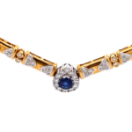 K18 マダガスカル産ブルーサファイア・ダイヤモンド ネックレス/ペンダントトップ 2.39・3.45ct