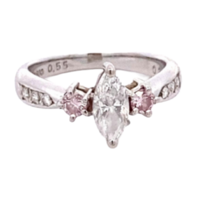 タサキ Pt･Pm900 ダイヤモンド リング 0.55・0.24ct