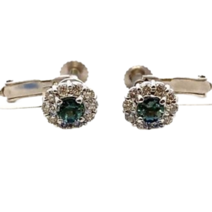 K18WG アレキサンドライト・ダイヤモンド 0.2・0.16・0.18・0.16ct