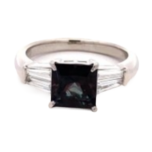 Pt･Pm900 アレキサンドライト・ダイヤモンド リング A1.745 ct 0.38 ct