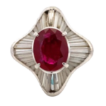 Pt･Pm900 ルビー・ダイヤモンド リング R3.05 ct D2.8 ct