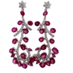 K18 ルビー ・ダイヤモンド ピアス/イヤリング R10.43・D1.25 ct