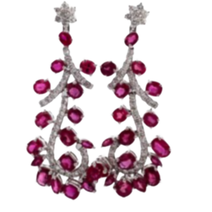 K18 ルビー ・ダイヤモンド ピアス/イヤリング R10.43・D1.25 ct