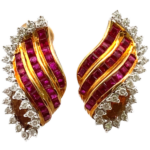 K18 ルビー・ダイヤモンド ピアス/イヤリング 3.2・0.6ct