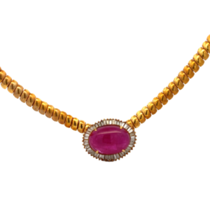 K18 ルビー・ダイヤモンド ネックレス/ペンダントトップ 12.59・D1.2ct