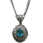 Pt850/Pt900 パライバトルマリン・ダイヤモンド ネックレス/ペンダントトップ 1.01 ct D1・0.39 ct買取の参考価格