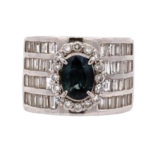 Pt・Pm900 ブラジル産アレキサンドライト・ダイヤモンド リング 1.41 ct D1.88 ct