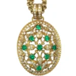 K18 エメラルド・ダイヤモンド ネックレス/ペンダントトップ 1.68 ct 2.38 ct